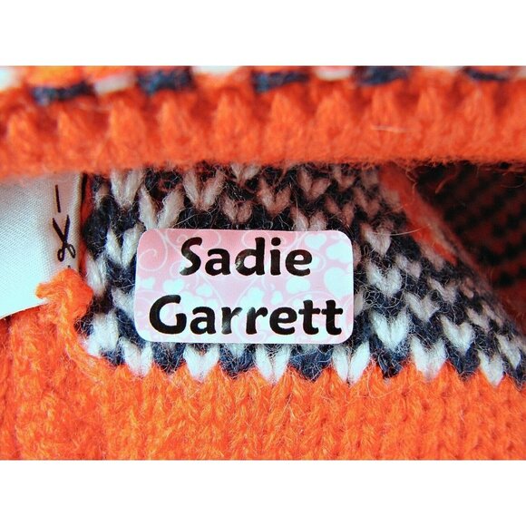 Old Navy Fair Isle Knit Beanie Hat Red with Lama Design Pom Pom Size S-M Acrylic - Picture 11 of 11